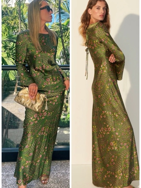 Veronica Beard Dresses & Skirts - VERONICA BEARD Gemma Maxi Green Floral Dress SZ US 2